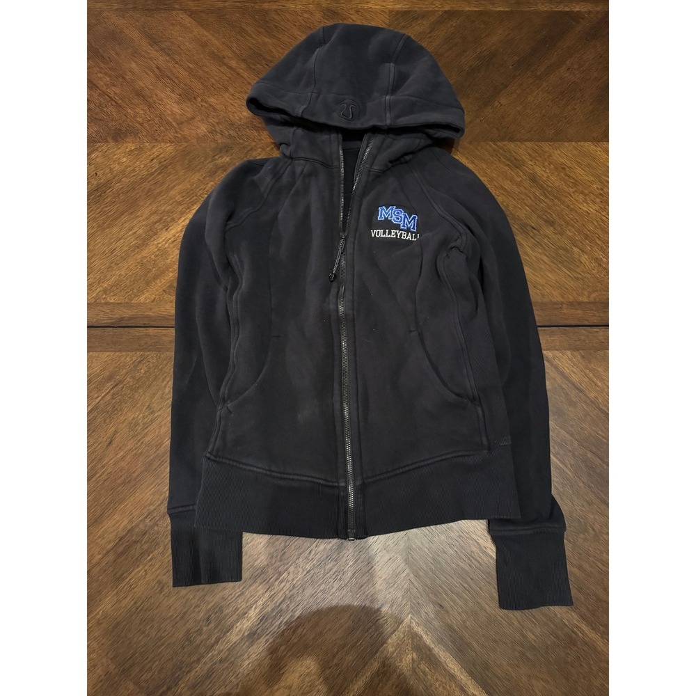 Lululemon‎ Scuba Full Zip Hoodie Black MSM Volleyball Womens Size 4 |K1